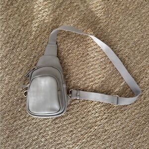 Neutral Crossbody Sling Bag w/ Adjustable Strap - never used